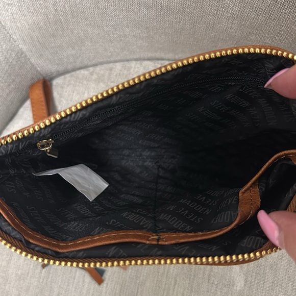 Steve Madden Brown Faux Leather Clutch - Picture 3 of 5